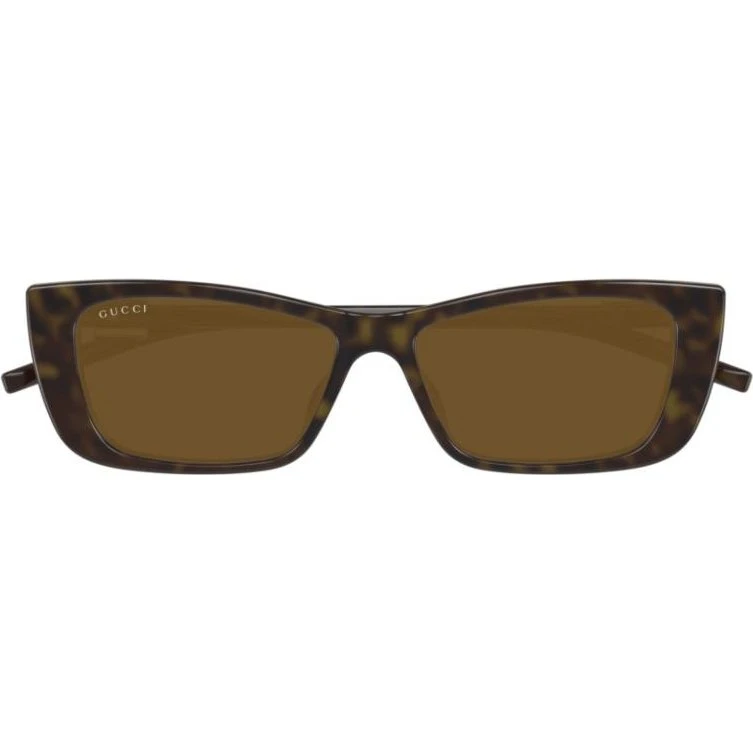 Gucci GG1681S Lunettes de Soleil Cat Eye Havana Marron 53mm