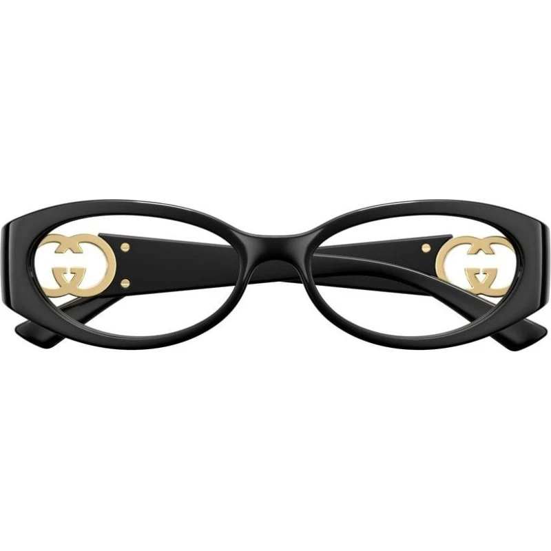 Gucci GG1693O Lunettes de Vue Ovales Noires pour Femme