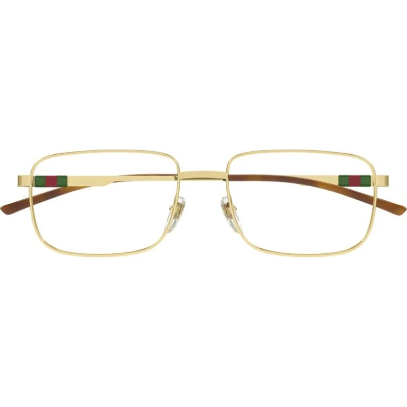 Gucci GG1678O Lunettes de Vue Homme Rectangulaires Dorées