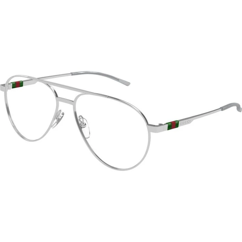 Gucci GG1679O Lunettes de Vue Homme Pilote Argent