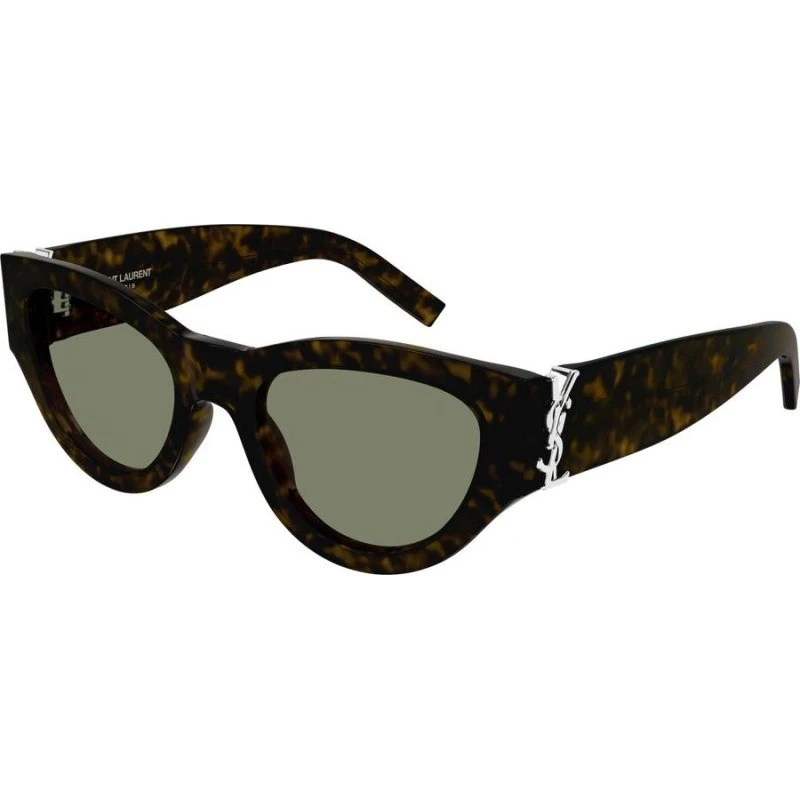 Saint Laurent SL M94 Lunettes de Soleil Oeil de Chat Havane Vert