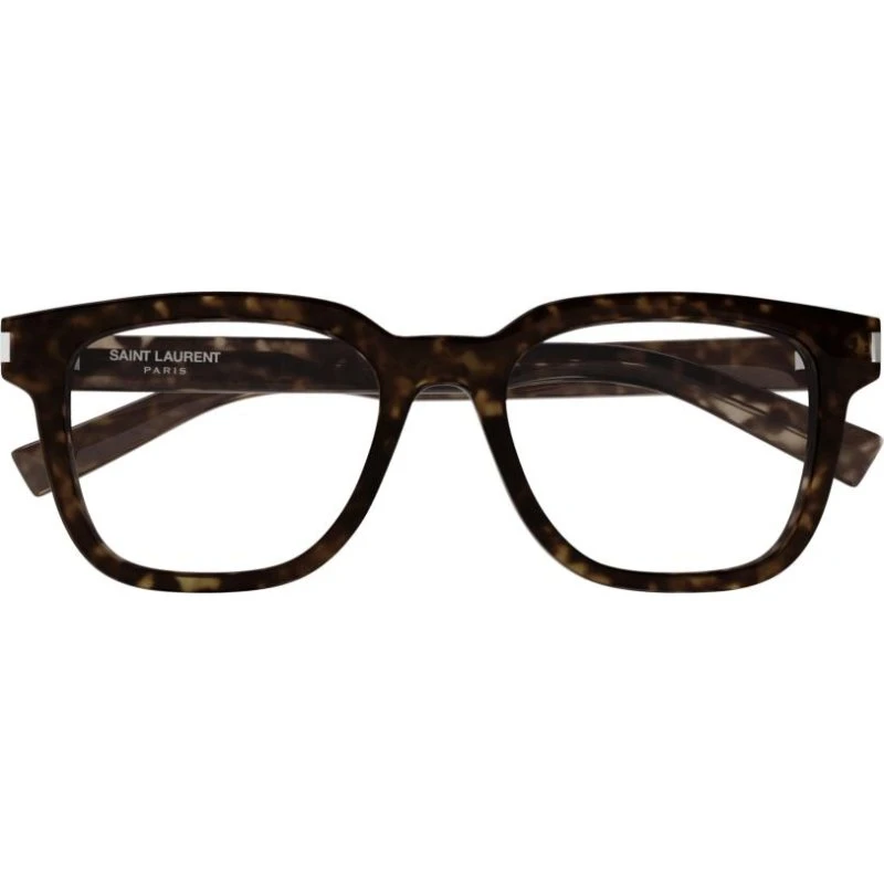 Saint Laurent SL 711 Opt - Lunettes de Vue Carrées Havane Homme