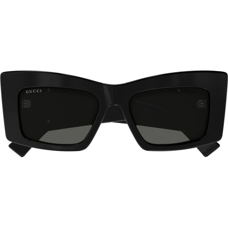 Gucci GG1842S Lunettes de Soleil Papillon Noir et Gris 53mm