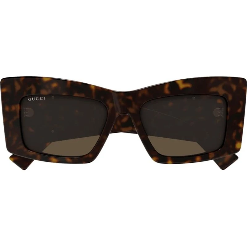 Gucci GG1842S Lunettes de Soleil Papillon Havana Marron 53mm