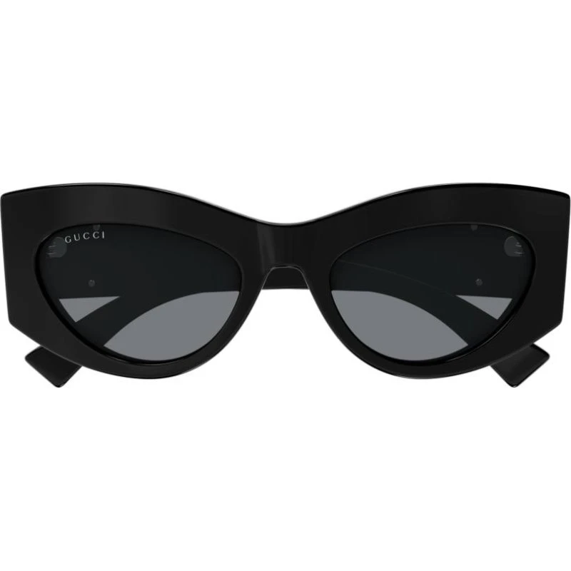 Gucci GG1843S Lunettes de Soleil Œil de Chat Noires et Grises