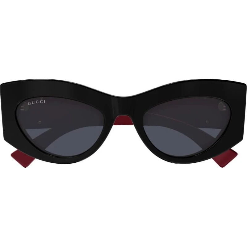 Gucci GG1843S Lunettes de Soleil Œil de Chat Rouge et Gris 53mm