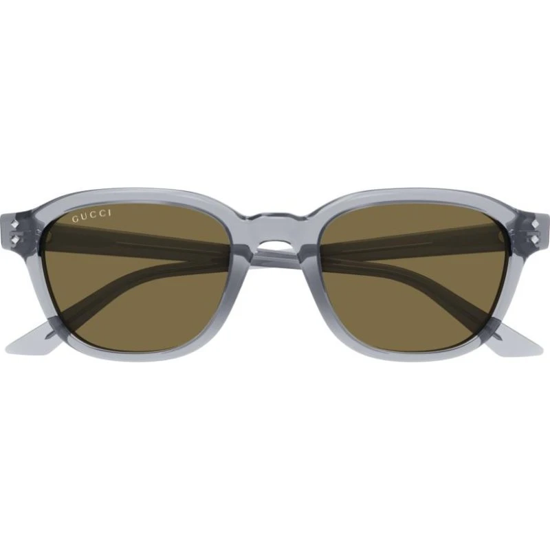 Gucci GG1892S Lunettes de Soleil Rondes Homme - Gris et Marron