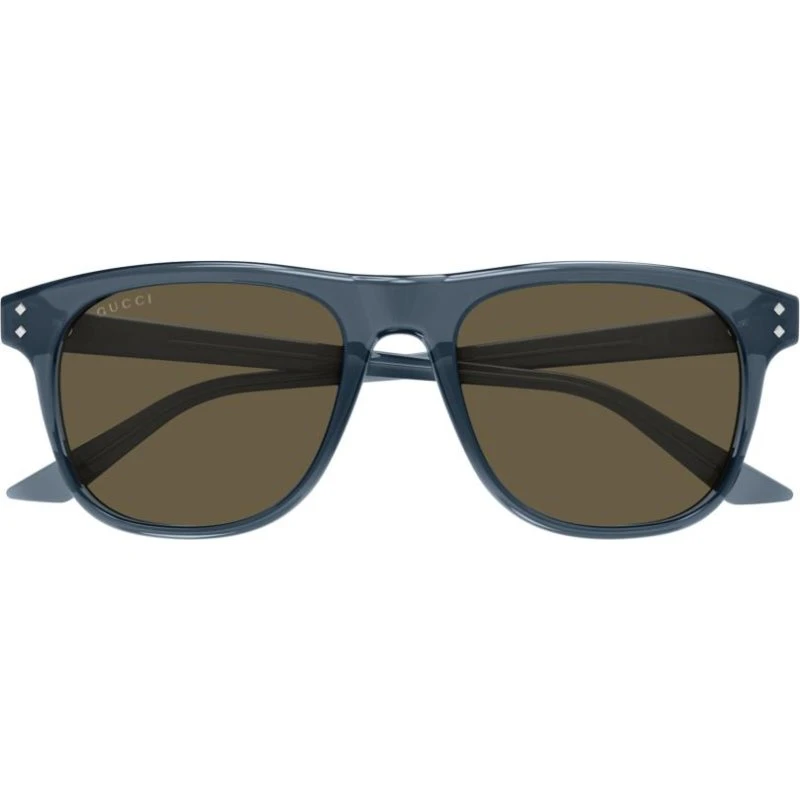 Gucci GG1893S Lunettes de Soleil Carrées Bleues et Marron 53mm