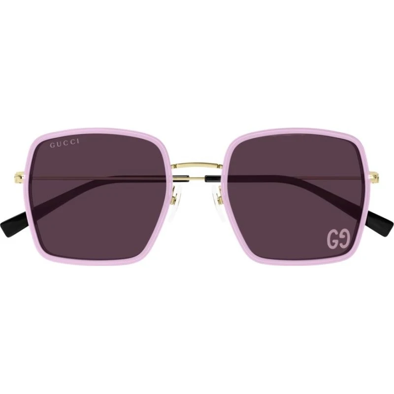 Gucci GG1848S Lunettes de Soleil Carrées Rose et Violet 52mm