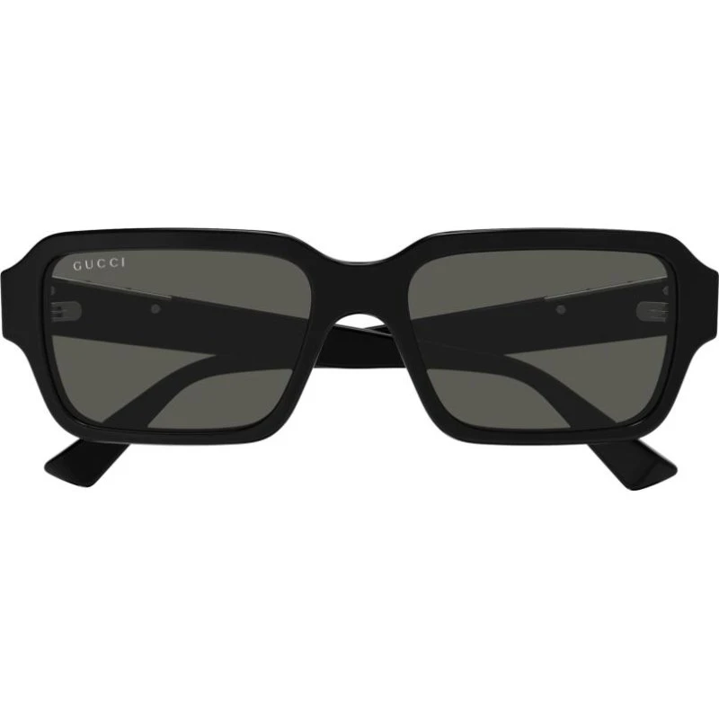 Gucci GG1887S Lunettes de Soleil Homme Carrées Noires et Grises