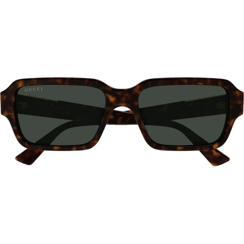 Gucci GG1887S Lunettes de Soleil Homme Carrées Havane Vert 54mm