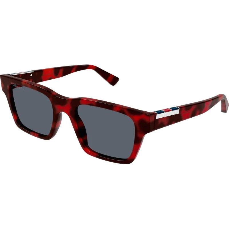 Gucci GG1889S Lunettes de Soleil Homme Carrées Havane Gris