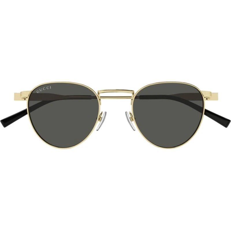 Gucci GG1875S Lunettes de Soleil Homme Rondes Dorées et Grises