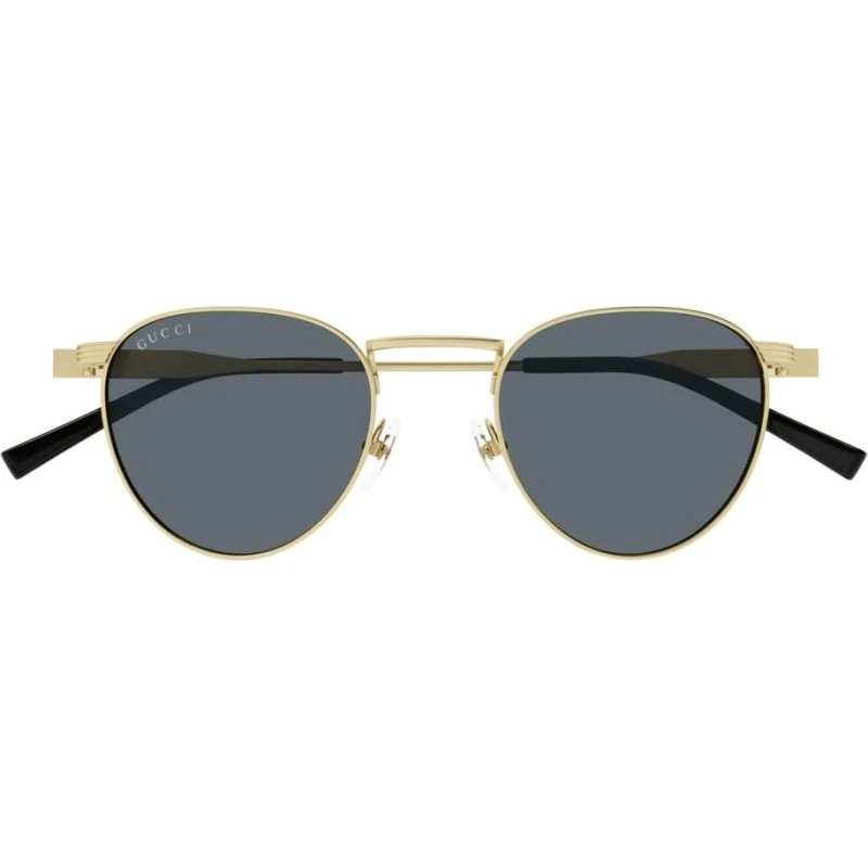 Gucci GG1875S Lunettes de Soleil Homme Rondes Noires et Grises
