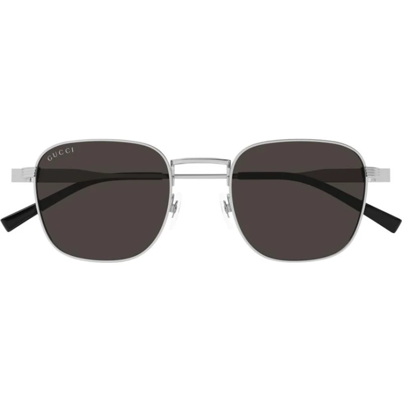 Gucci GG1876S Lunettes de Soleil Rondes Argentées pour Homme