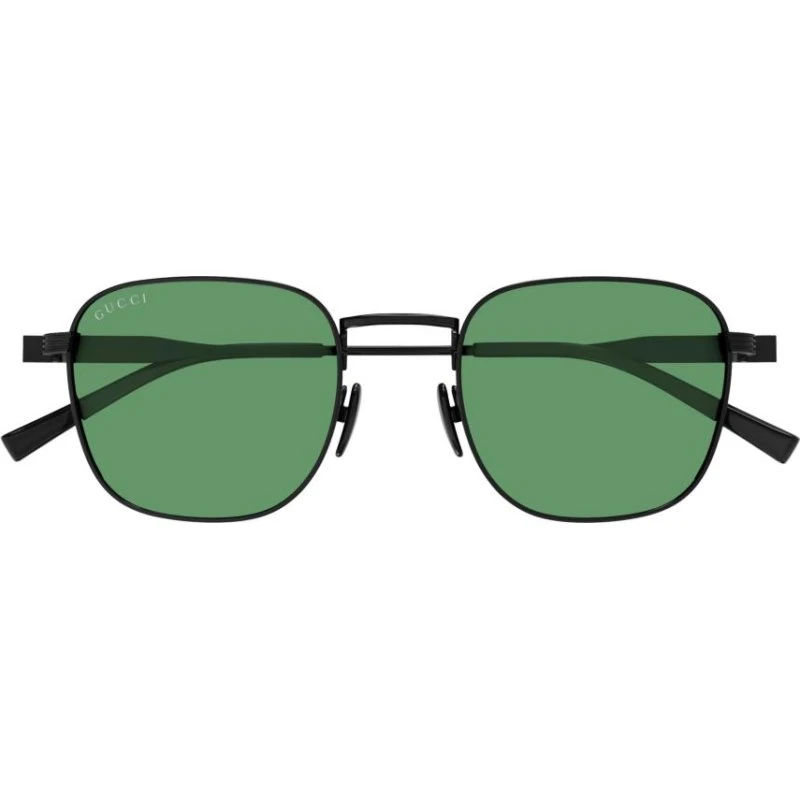 Gucci GG1876S Lunettes de Soleil Rondes Noires et Vertes pour Homme