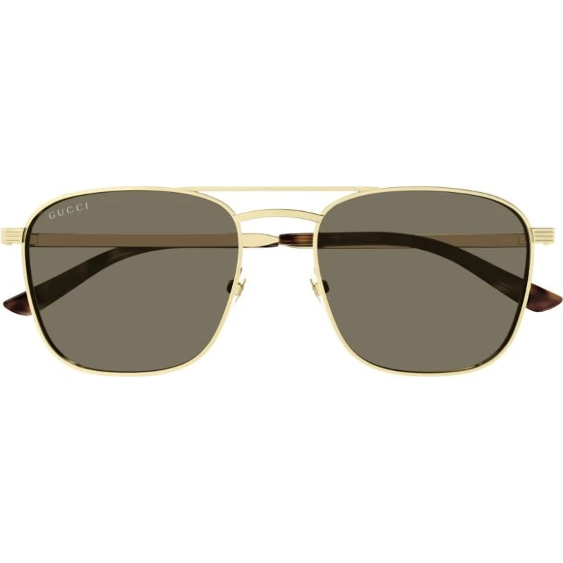 Gucci GG1881S Lunettes de Soleil Carrées Or et Marron 54mm
