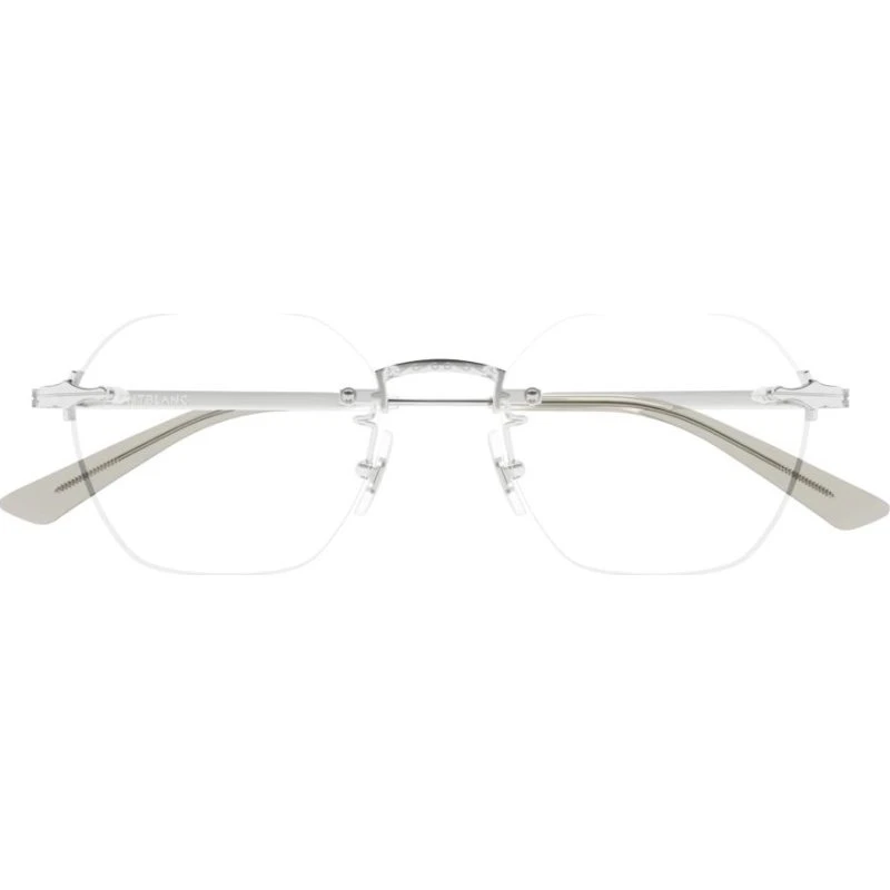 Montblanc MB0403O Lunettes de Vue Rondes Argentées pour Homme