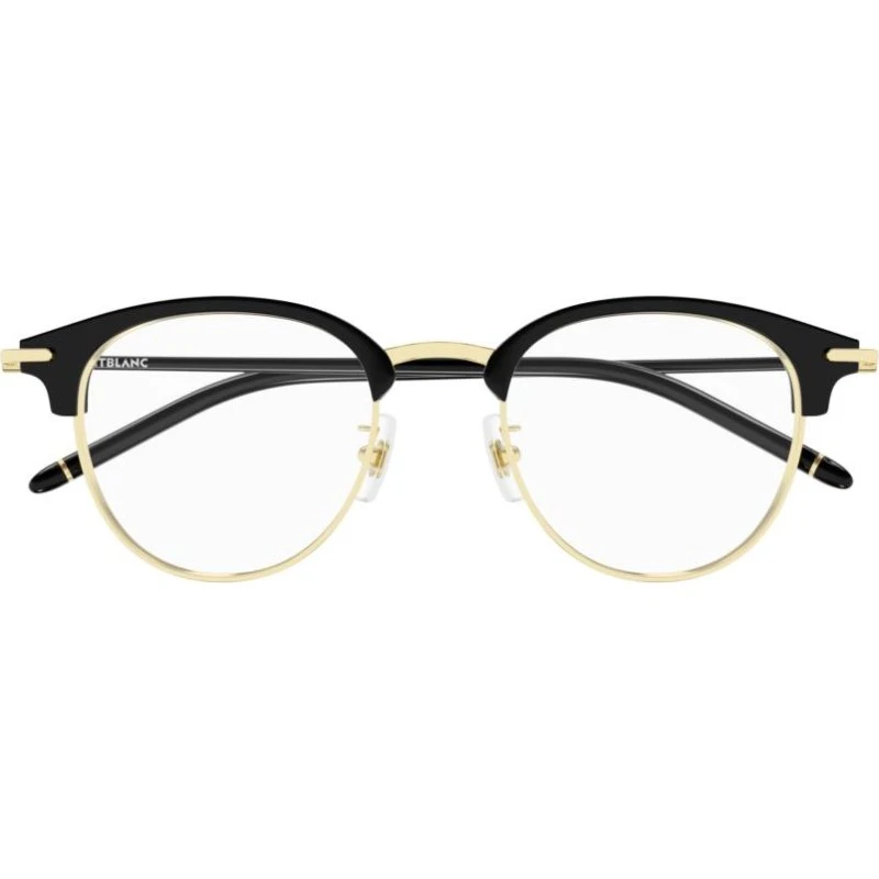 Montblanc MB0408O : Lunettes de vue Pantos en métal doré pour homme