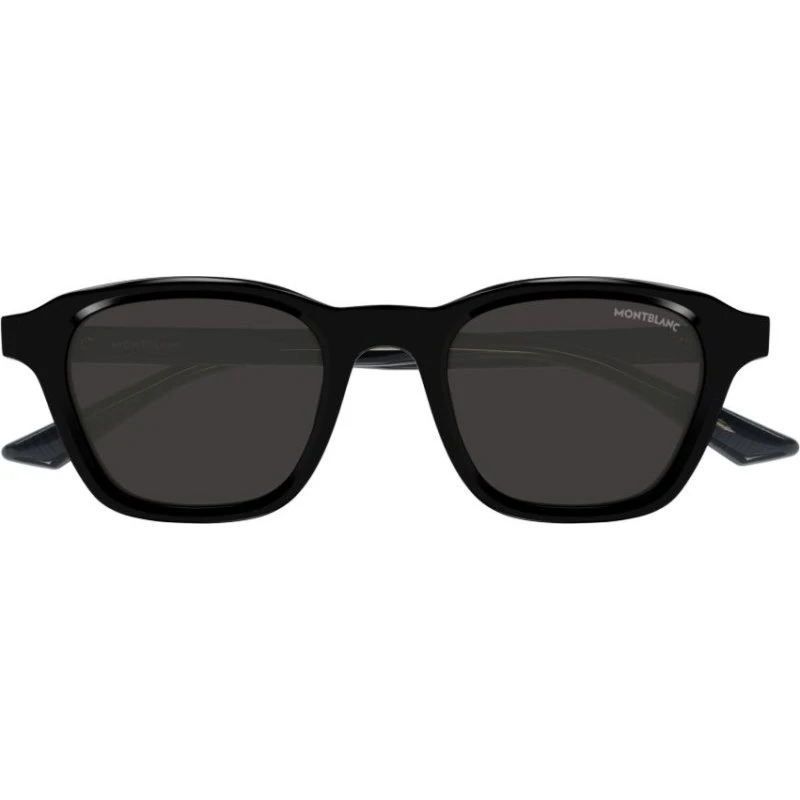 Montblanc MB0384S Lunettes de Soleil Homme Carrées Noires et Grises