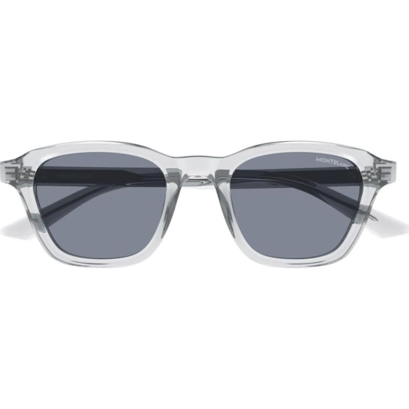 Montblanc MB0384S Lunettes de Soleil Homme Carrées Grises