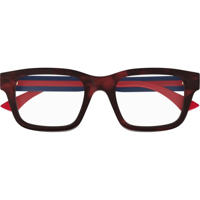 Gucci GG1865O Lunettes de Vue Carrées Unisexe - Havane