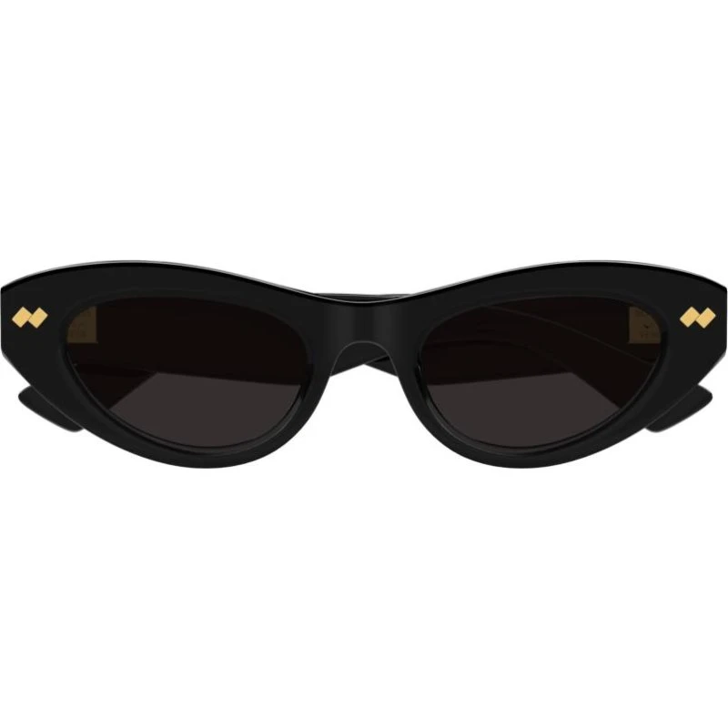 Bottega Veneta BV1350S Lunettes de Soleil Cat Eye Noir et Gris