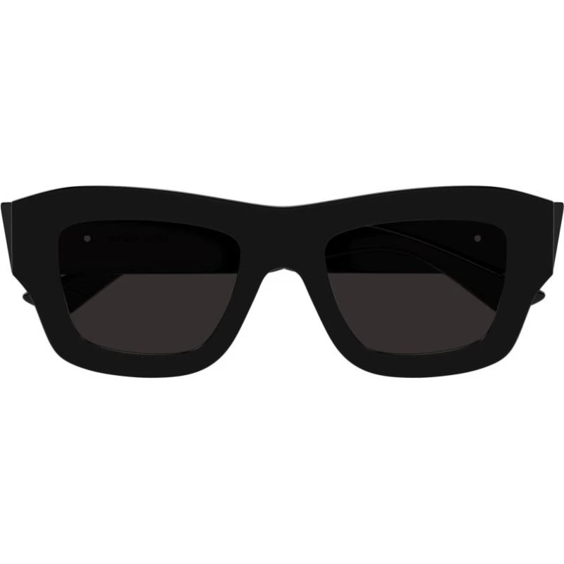 Bottega Veneta BV1357S Lunettes de Soleil Carrées Noires et Grises
