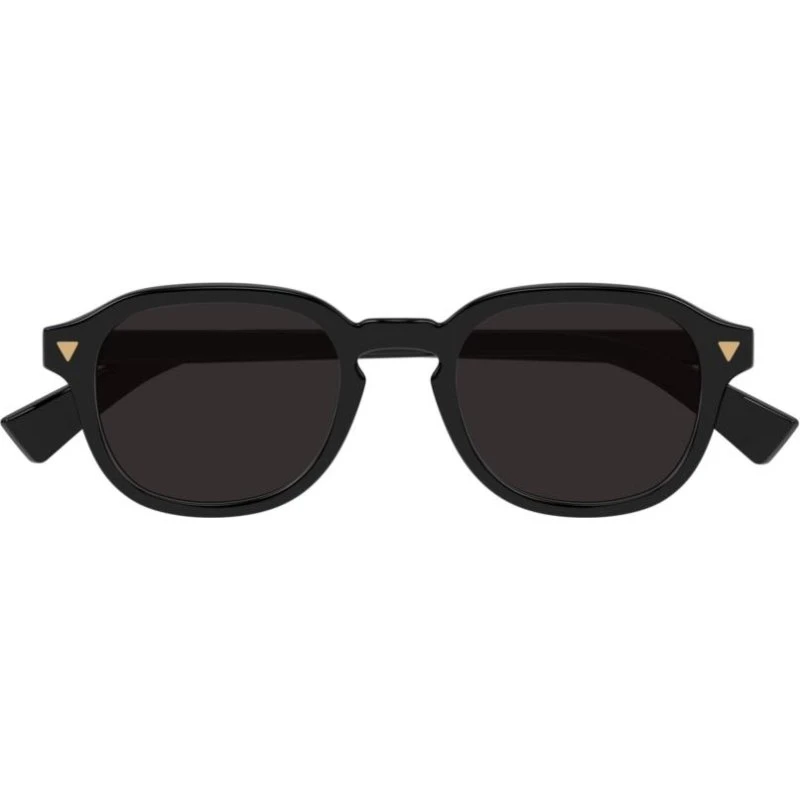 Bottega Veneta BV1364S Lunettes de Soleil Rondes Noires et Grises