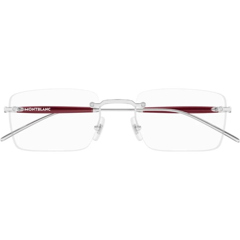 Montblanc MB0411O Lunettes de Vue Homme Argentées Carrées