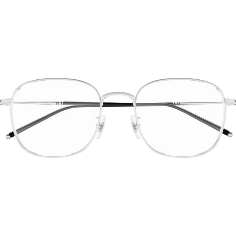 Montblanc MB0415OA Lunettes de Vue Homme Carrées en Titane Argent