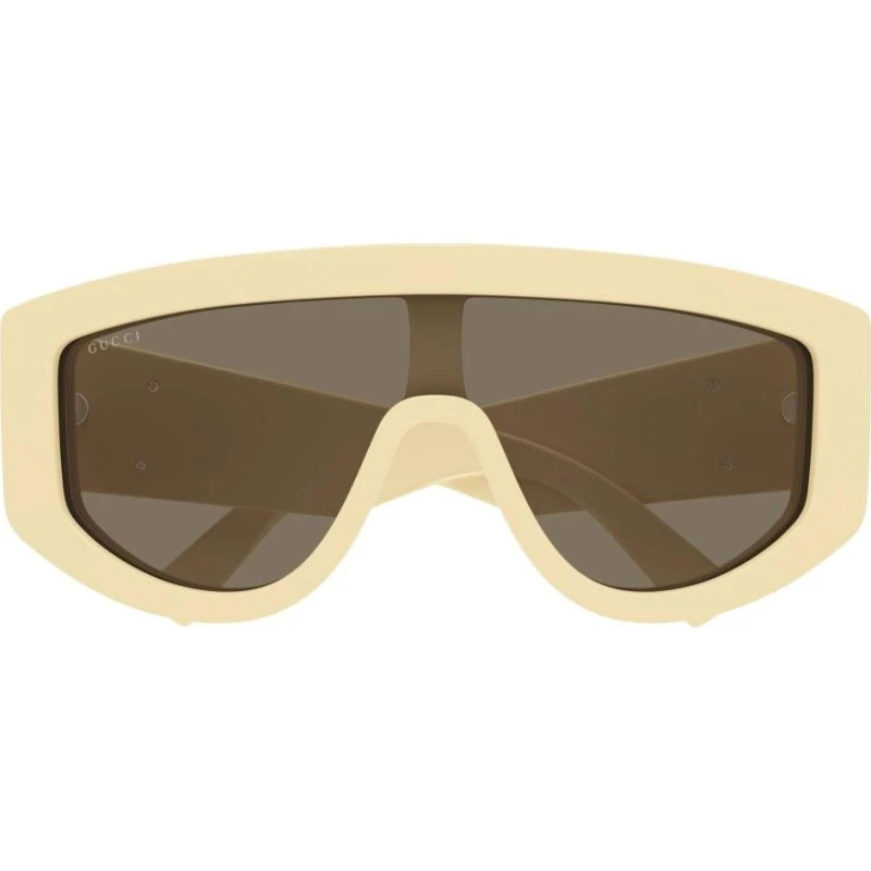 Gucci GG1950S Lunettes de Soleil Masque Ivoire et Marron