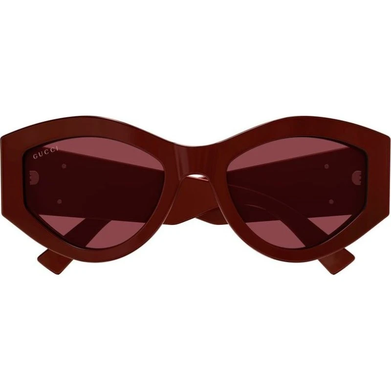 Gucci GG1951S Lunettes de Soleil Géométriques Rouges pour Femme