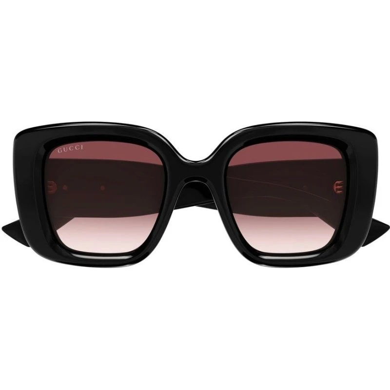 Gucci GG1975S Lunettes de Soleil Papillon Noir et Rouge pour Femme