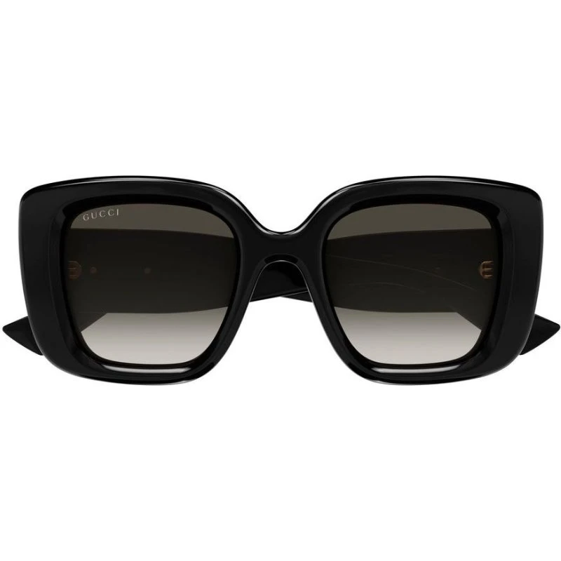 Gucci GG1975S Lunettes de Soleil Papillon Noir et Gris 50mm