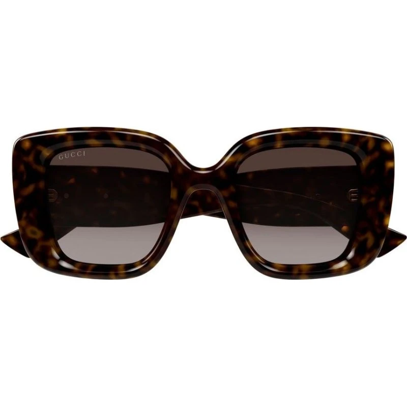 Gucci GG1975S Lunettes de Soleil Papillon Havana Marron 50mm