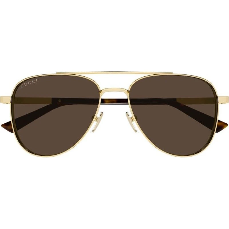 Gucci GG1962S Lunettes de Soleil Pilote Homme - Or et Marron