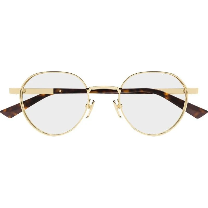 Gucci GG1963O Lunettes de Vue Rondes en Métal Doré pour Homme