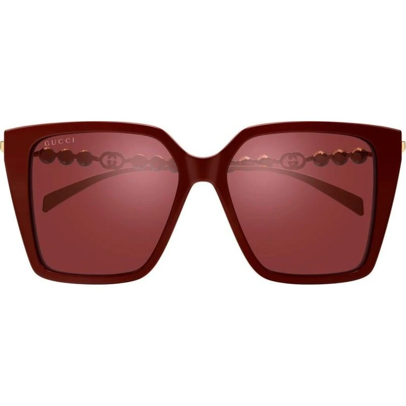 Gucci GG1967S Lunettes de Soleil Papillon Rouge 54mm
