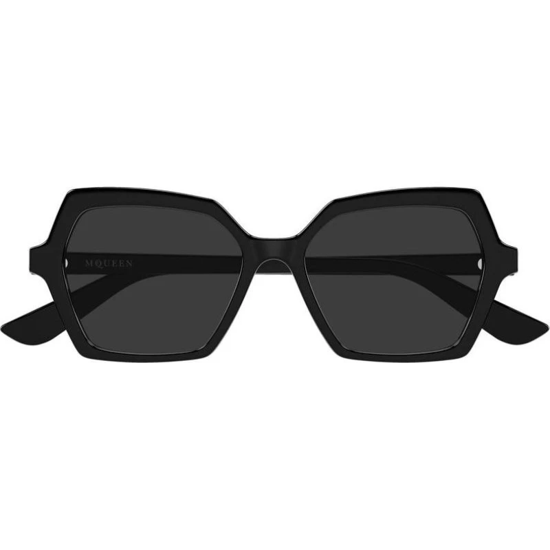 Alexander McQueen AM0537S Lunettes de Soleil Géométriques Noires