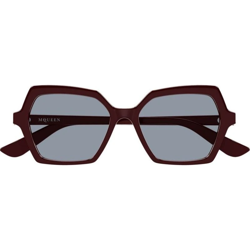 Alexander McQueen AM0537S Lunettes de Soleil Géométriques Rouges