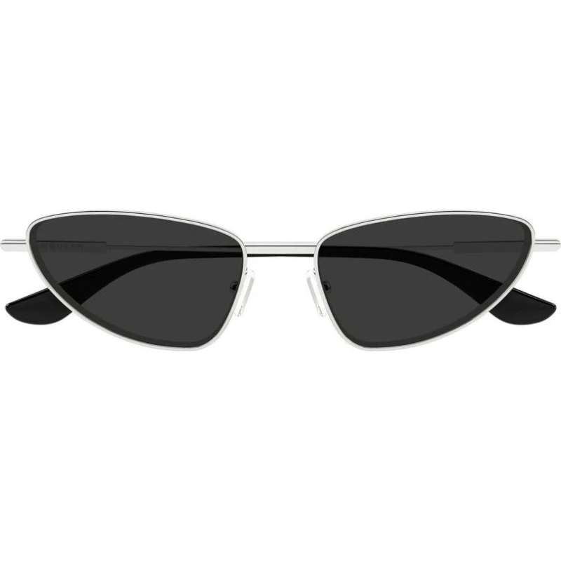 Alexander McQueen AM0522S Lunettes de Soleil Cat Eye Noir et Gris