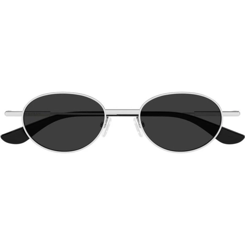 Alexander McQueen AM0523S Lunettes de Soleil Ovales Argentées