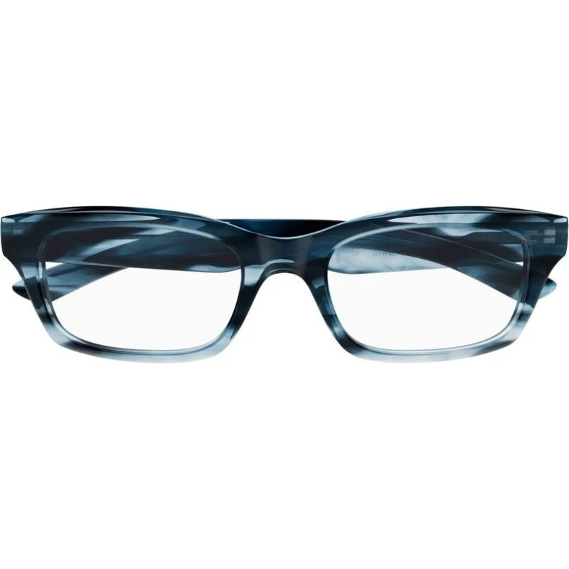 Balenciaga BB0427O Lunettes de Vue Homme Rectangulaires Bleu