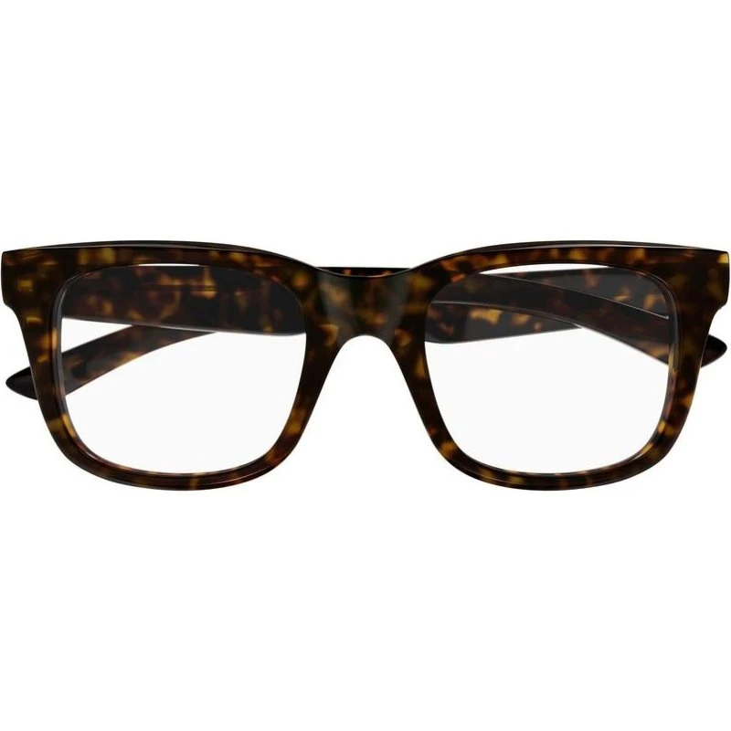 Balenciaga BB0428O Lunettes de Vue Homme Carrées Havana