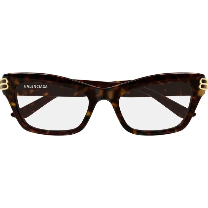 Balenciaga BB0435O Lunettes de Vue Femme Œil de Chat Havane