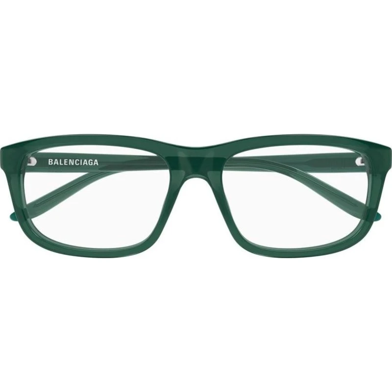 Balenciaga BB0438O Lunettes de Vue Homme Carrées Vert