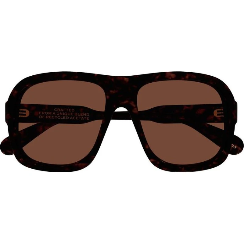 Chloé CH0331S Lunettes de Soleil Pilote Havane Marron 58mm