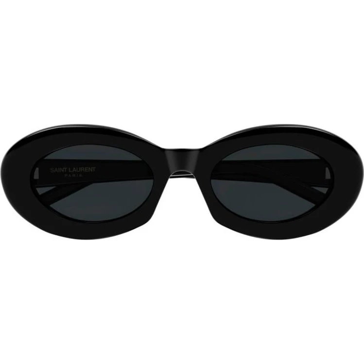 Saint Laurent SL 594 Lunettes de Soleil Ovales Noires pour Femme