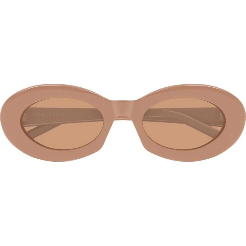 Saint Laurent SL 594 Lunettes de Soleil Ovales Marron 52mm